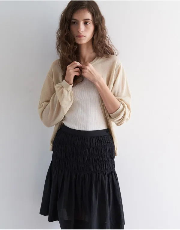 Oversized Sheer Cardigan(Beige)