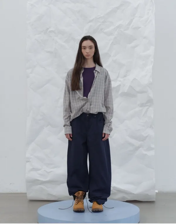 Core check shirt - check grey