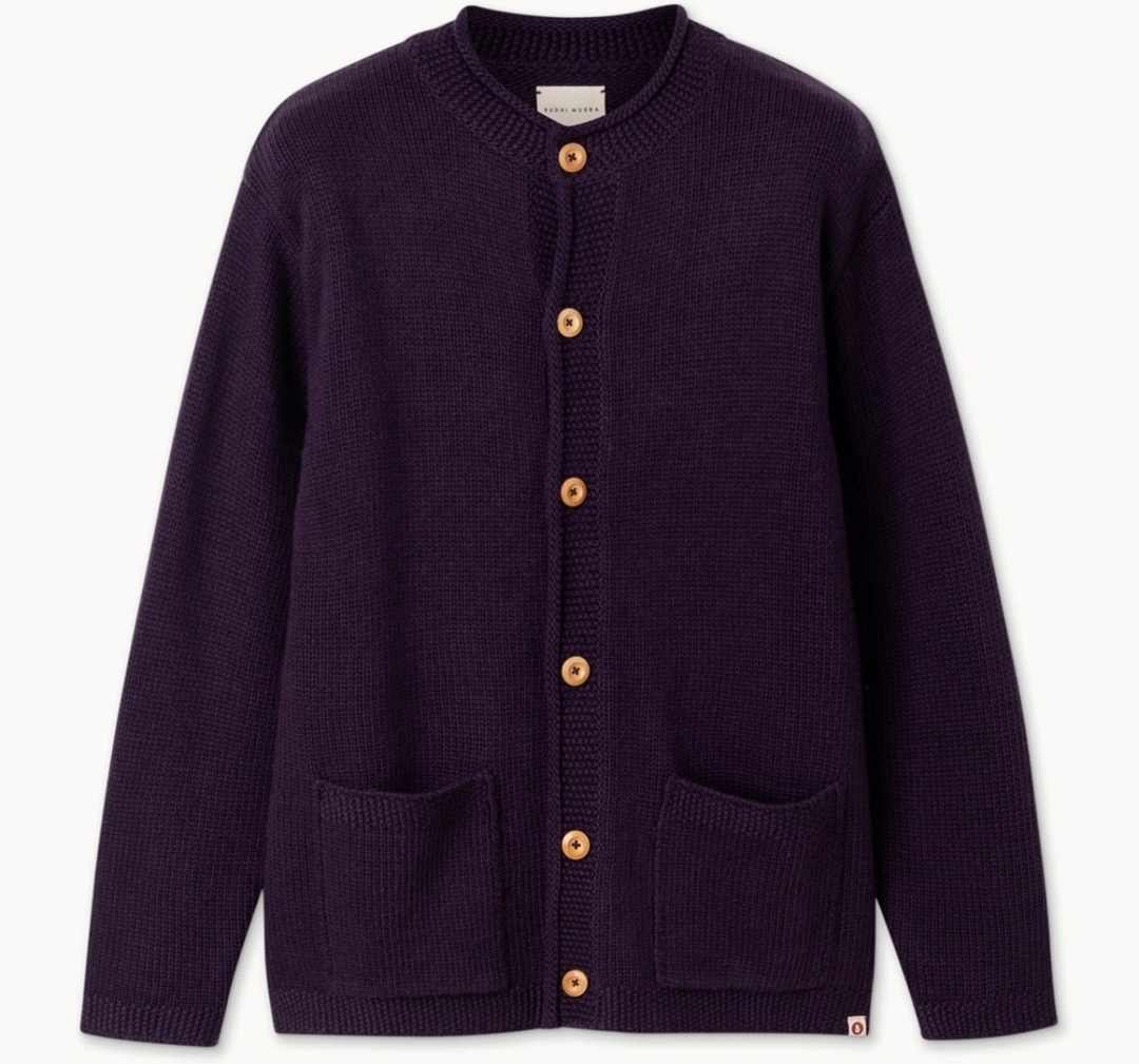 부디무드라 Grandpa cardigan (Unisex)_Plum Perfect 상품 이미지 1