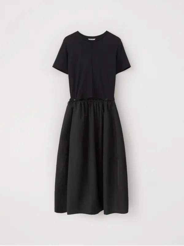 Kane Contrast Cocoon Dress (Black)