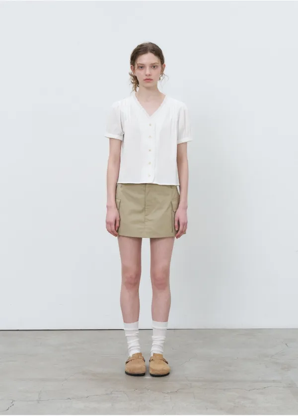 [1차:06/10 예약배송] Ruffle lace blouse [KNSS07BL03]_Ivory