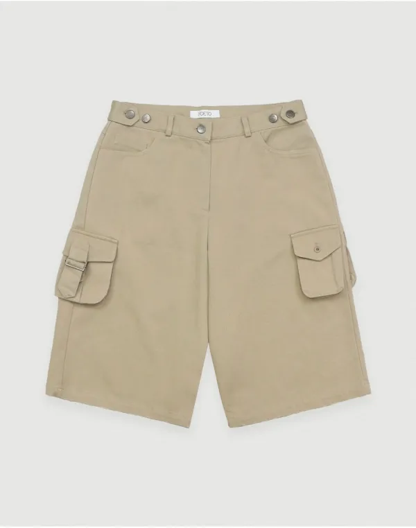 [2nd] Loose bermuda pants - vintage beige