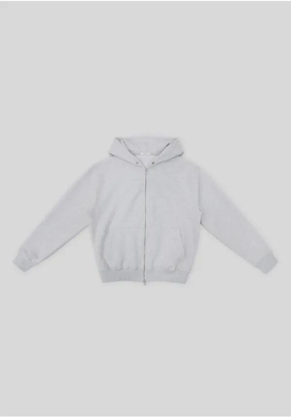 LOOSE HOOD ZIP-UP_DUSTYBLUE