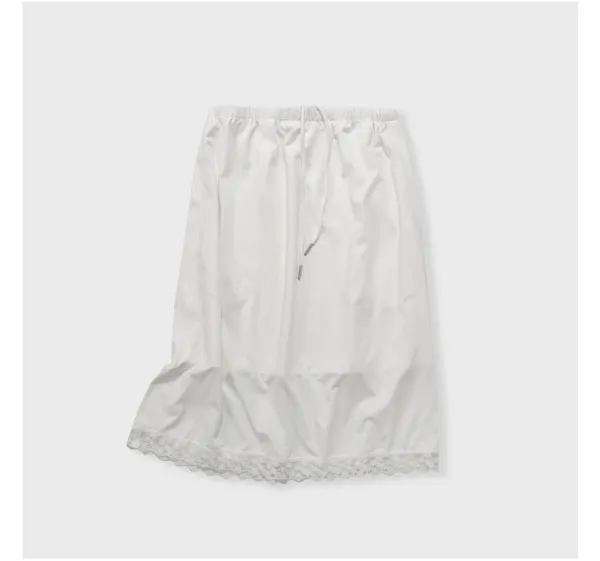 [PLZPROJECT]LACE MIDI SKIRT, WHITE
