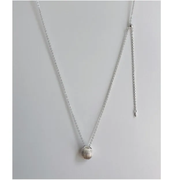 [6/1순차발송] Ribbed Orb Necklace