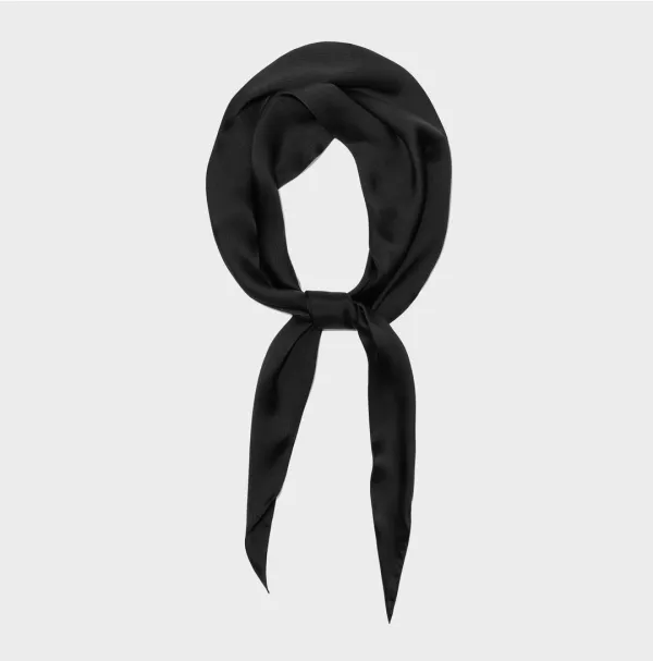Silk Scarf 09 Black