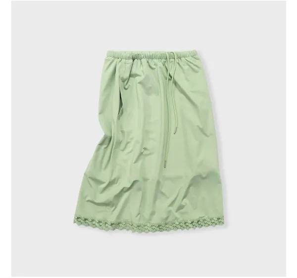 [PLZPROJECT]LACE MIDI SKIRT, MINT