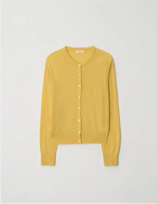 Essential Round Cardigan(Yellow)