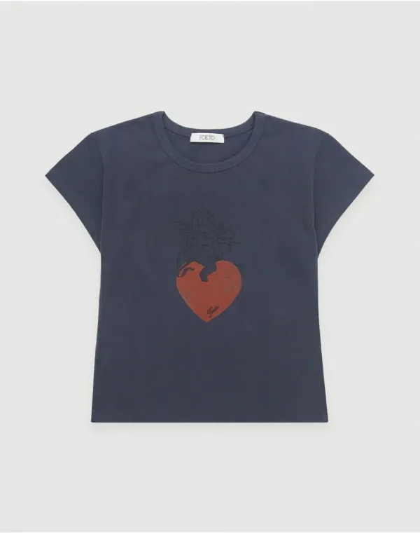 [5th] Baby angel washing tee - vintage blue