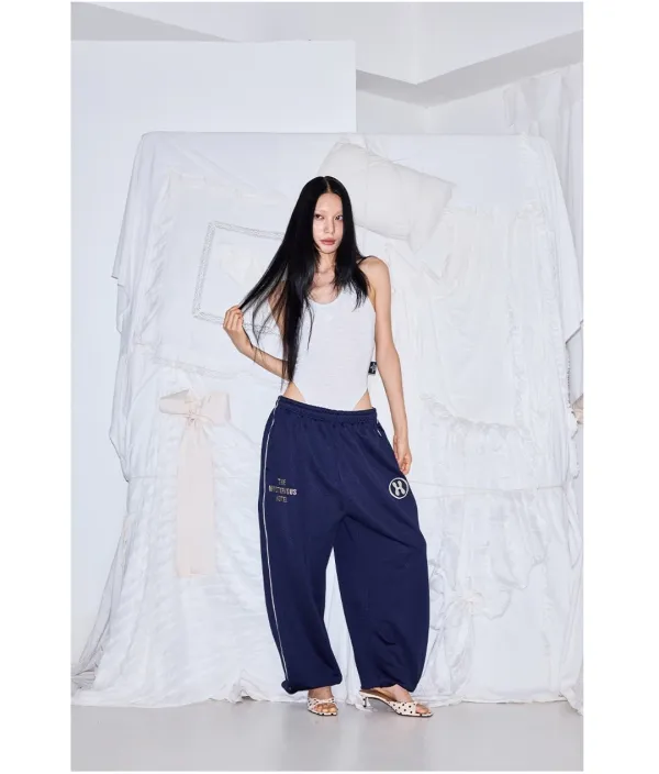 H TRACK JERSEY WIDE PT - NAVY