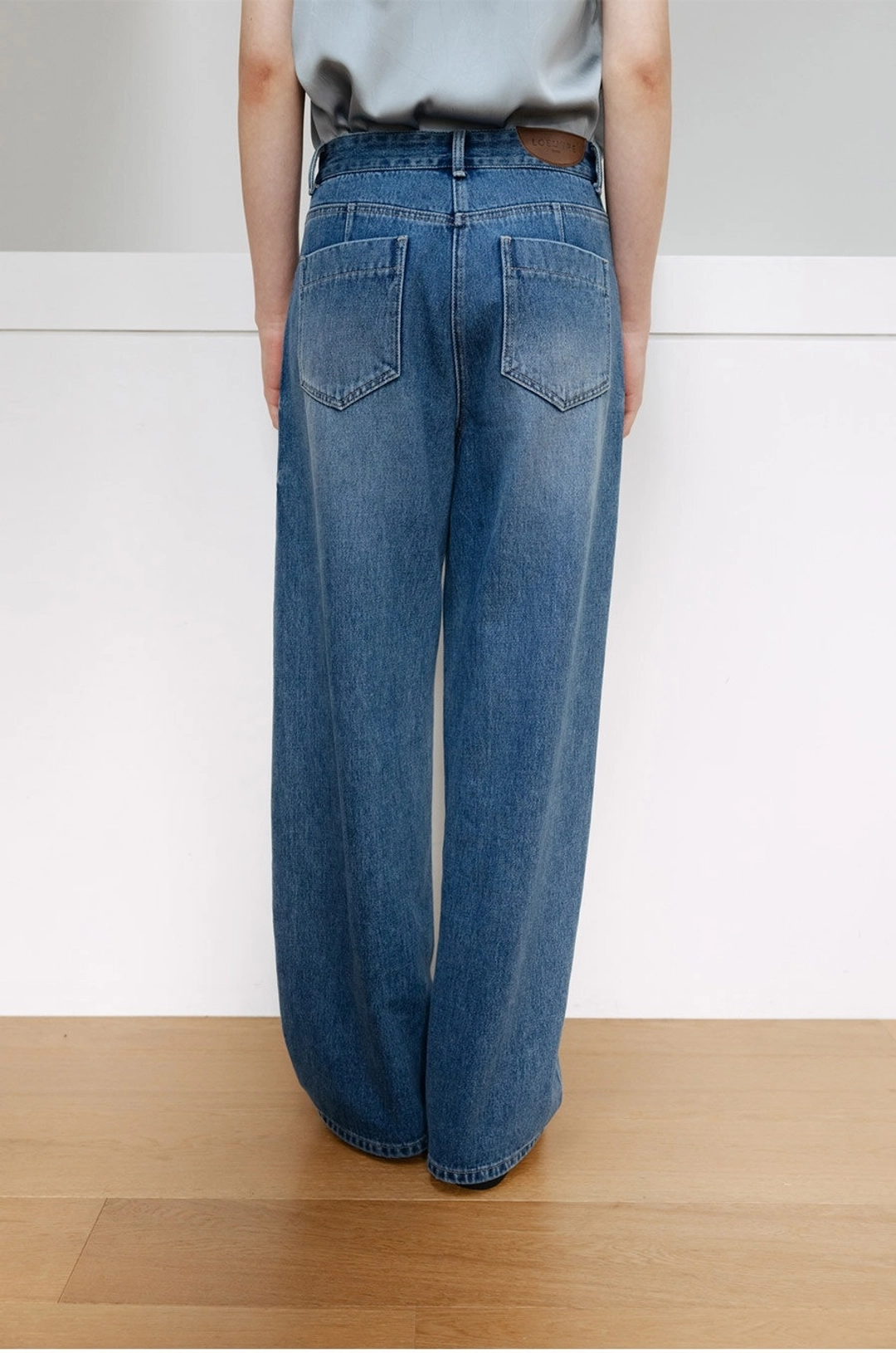 루에브르 Curve Seam Wide Denim SJ6SL618_2color 상품 이미지 3