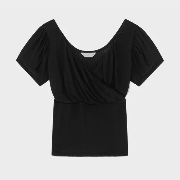 Emily Jersey Top Black