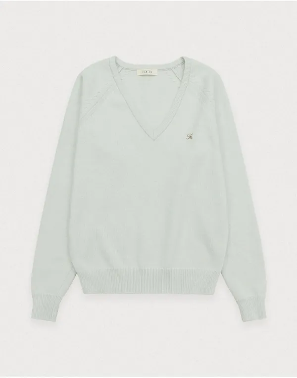 [4th] Mild cashmere v-neck knit - mint