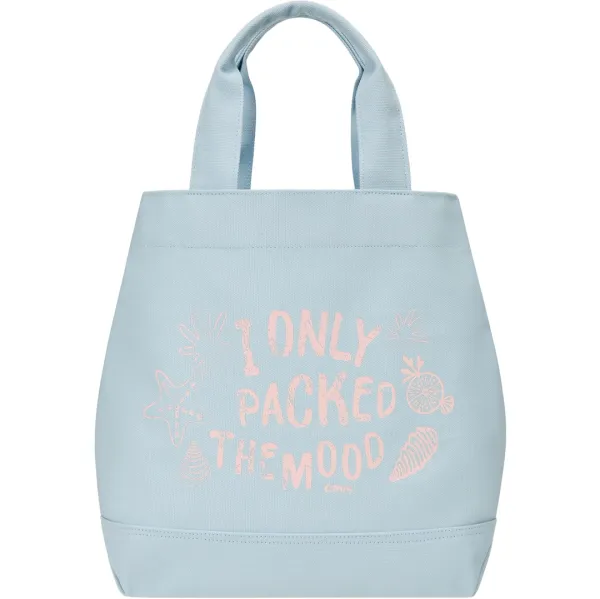 QUOTE COASTAL TOTE BAG-PASTEL BLUE