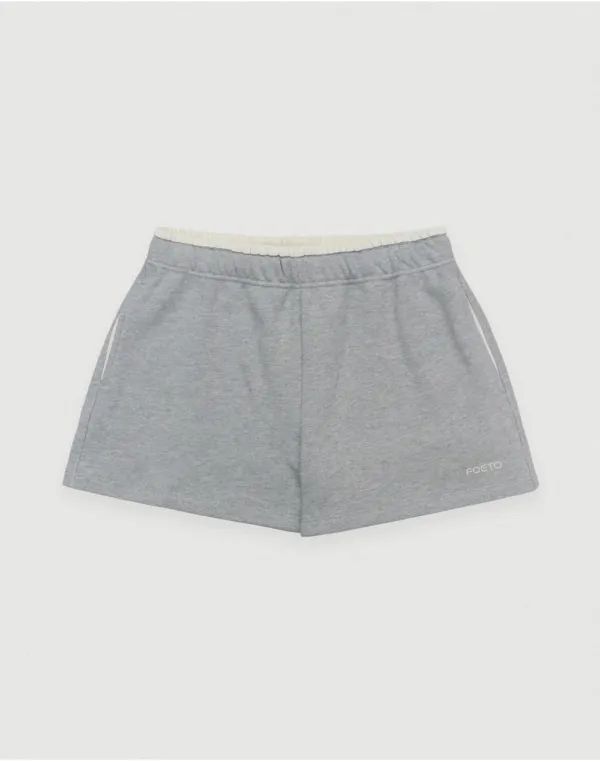 Two tone sweat shorts - grey
