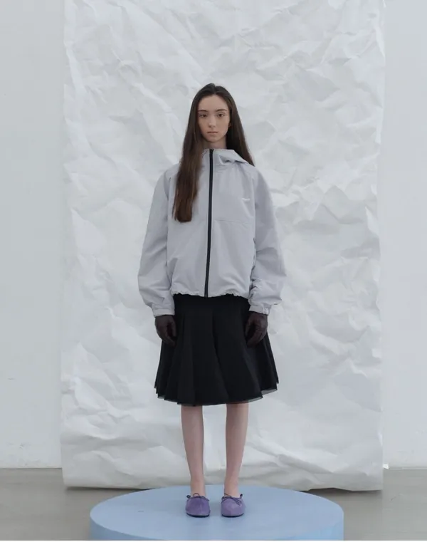 Utility wind shell jacket - light grey (MEN)