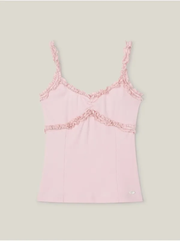 WHIPPING CREAM LACE SLEEVELESS SHIRT_TT6S208PK
