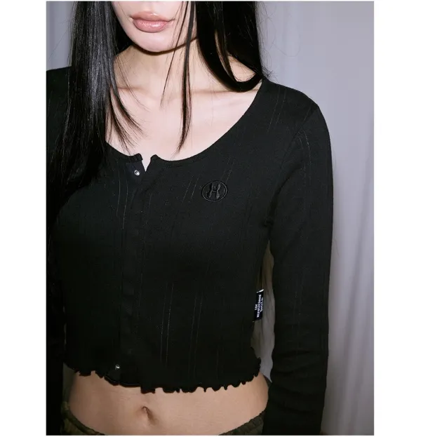 BABY BUTTON-UP CD - BLACK