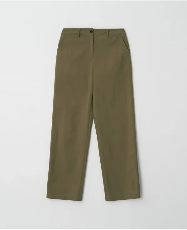 Cotton Straight Pocket Pants_KHAKI
