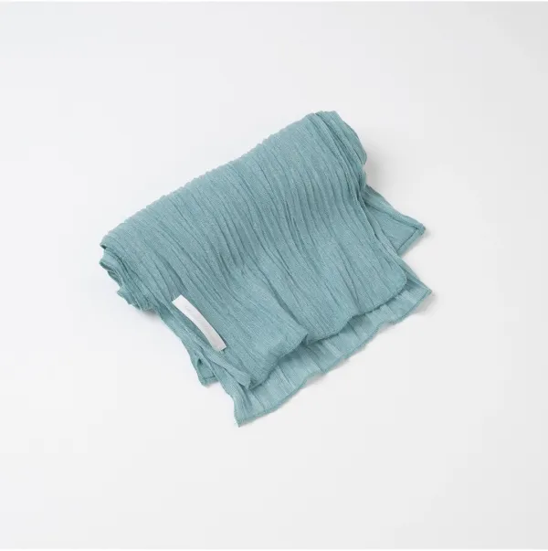 Sheer Wrinkle Scarf [Blue]