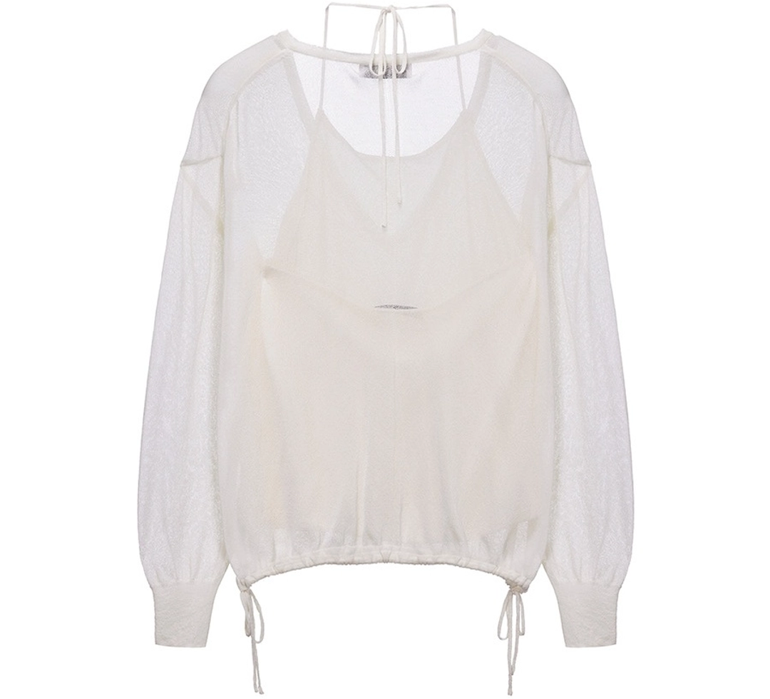 루에브르 [SET] Sheer V-neck Knit & Halter Knit SS6MP739_2color 상품 이미지 3