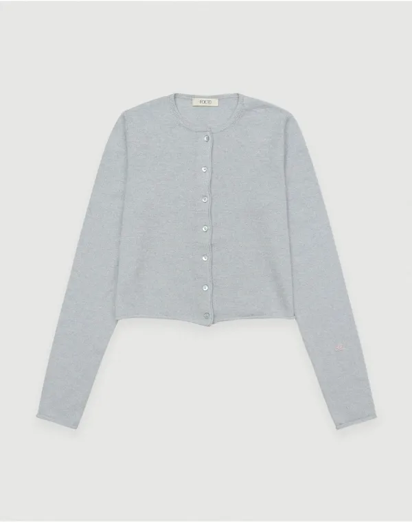 [5th] Mute light cardigan - watery blue