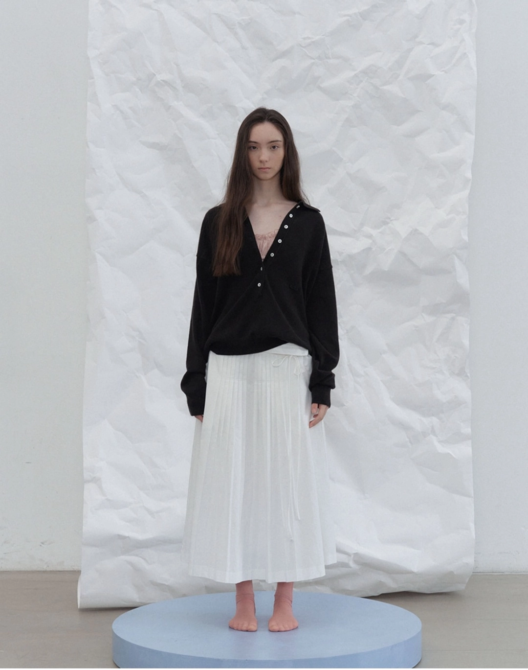 포에토 [2nd] Kyale henry knit - charcoal brown 상품 이미지 1