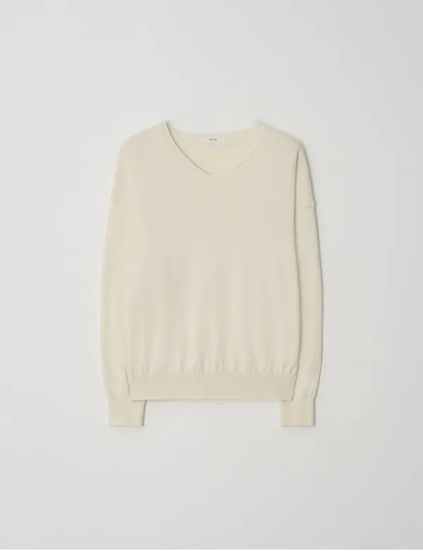 Classic V-neck Knit(Ivory)