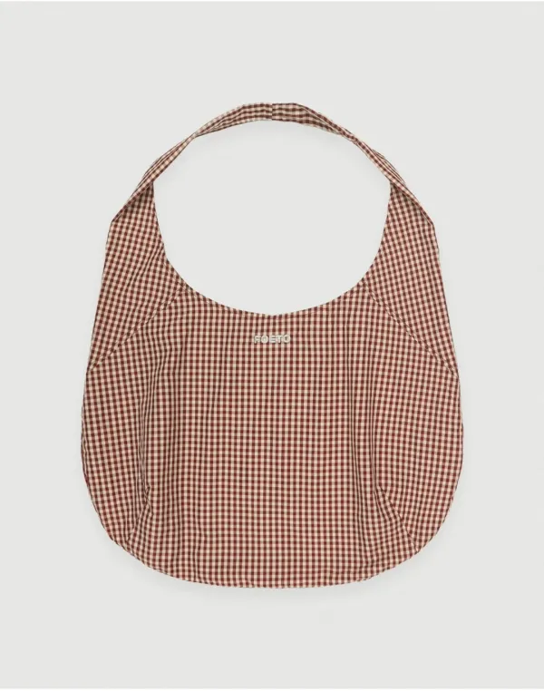 [2nd] Check reversible bag - red brown