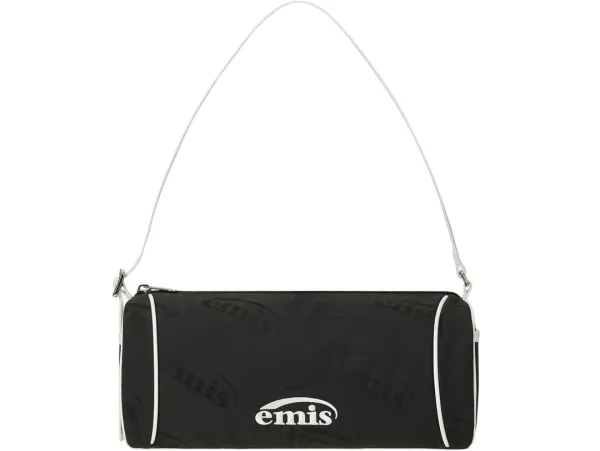 LOGO JACQUARD SHOULDER BAG-BLACK
