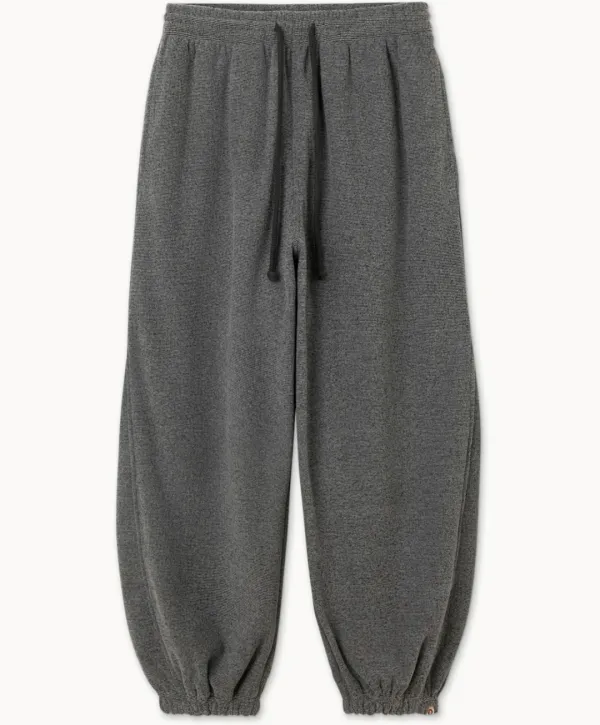 Diagonal jogger pants (Fleece ver.) (Unisex)_Black Multi