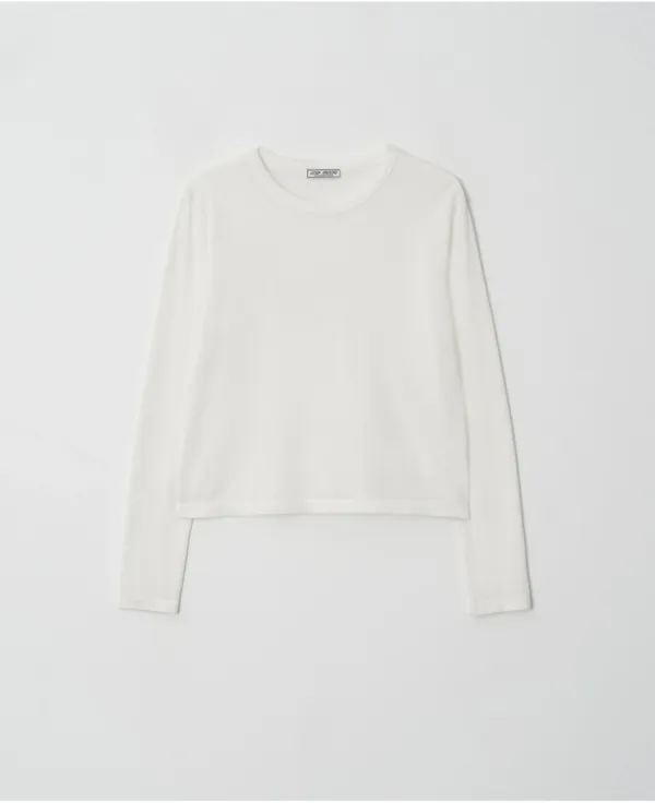 Basic Crop Round Tee_IVORY