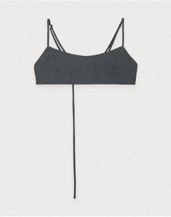 Still bra top - charcoal