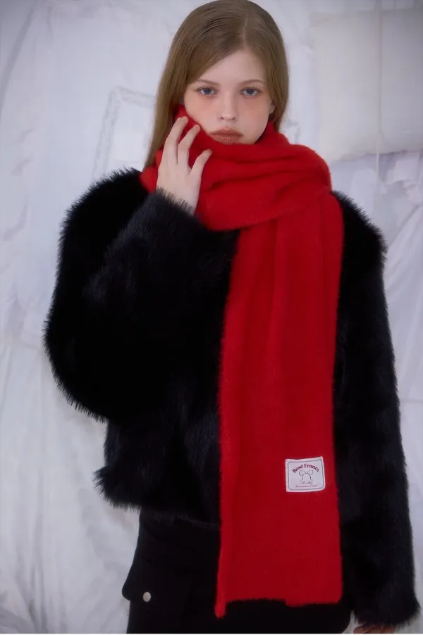 Cozy Fur Muffler [Red]