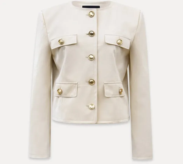 CHIXLABEL H 26SS 베를린 글로시 자켓 - Cream