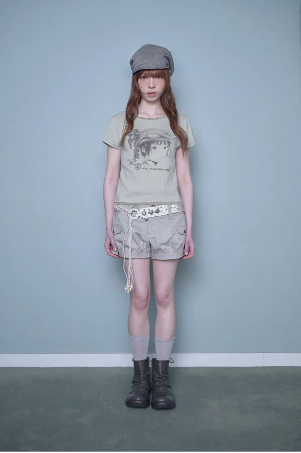 [6월 17일 출고] Pumkin flap shorts (Beige)