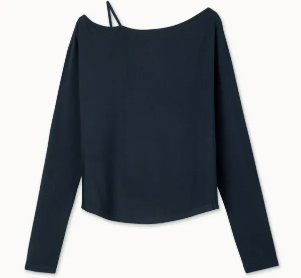 Off-shoulder long sleeve_Blueberry