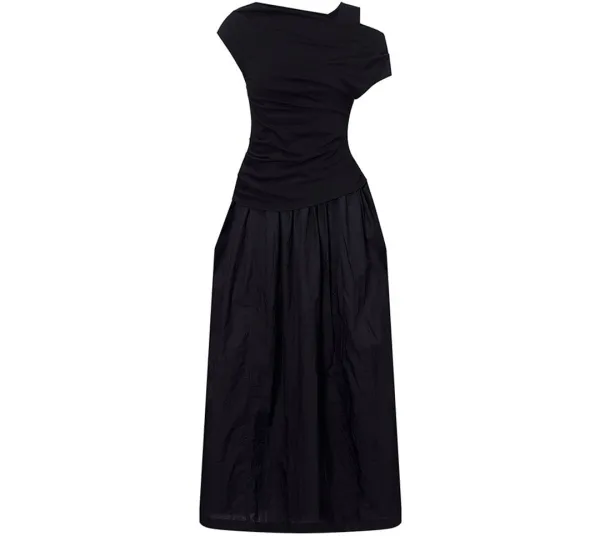 [5/29 예약배송][Set] Asymmetric Off-Shoulder Top & Sleeveless Dress SS6MO709-10