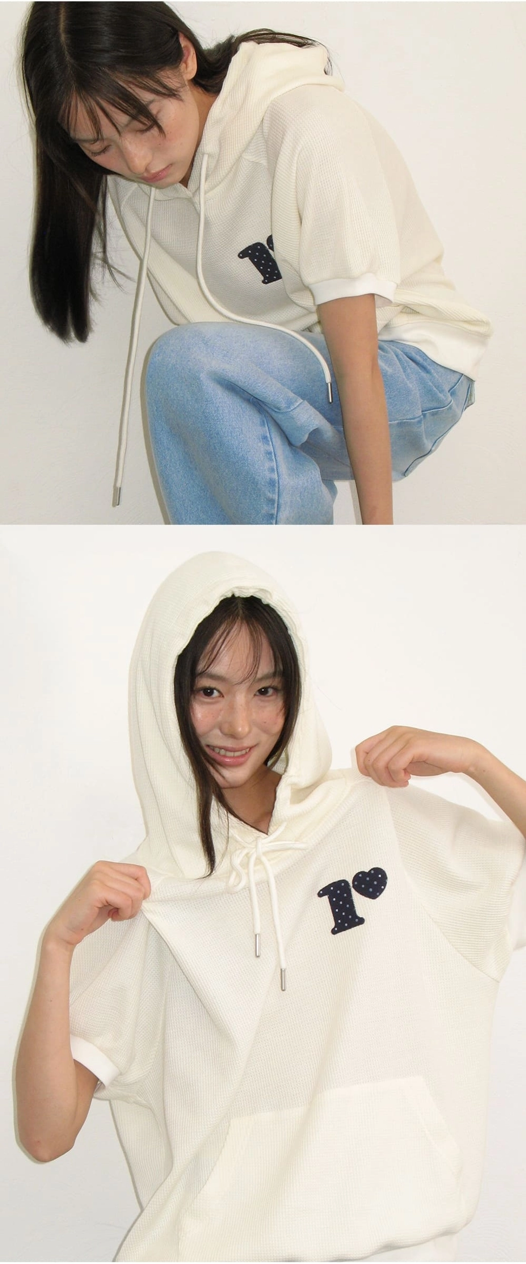 론론 [7/16 순차배송] DOT R HALF SLEEVE HOODIE SOFT YELLOW 상품 이미지 3