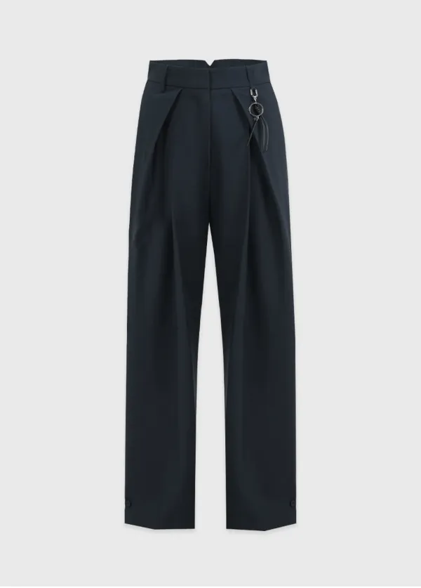 [25-36] Splendor Balloon Fit Slacks-Keyring Set&nbsp;스플렌더 벌룬 핏 슬랙스-키링 세트 (가을/봄/일상/데일리룩/출근룩/오피스룩/데이트룩/격식룩/하객룩/벌룬핏/키링/클래식/빅사이즈/자체제작)
