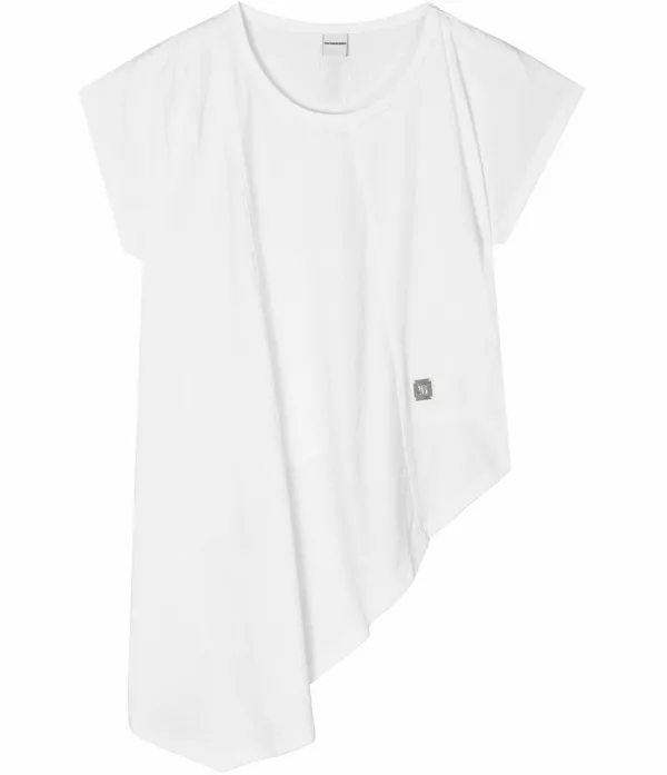 Jersey Draped Dolman T-Shirt [ White ]