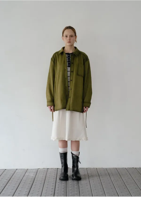Suede shirts jacket [KNSS05JK11]_Khaki