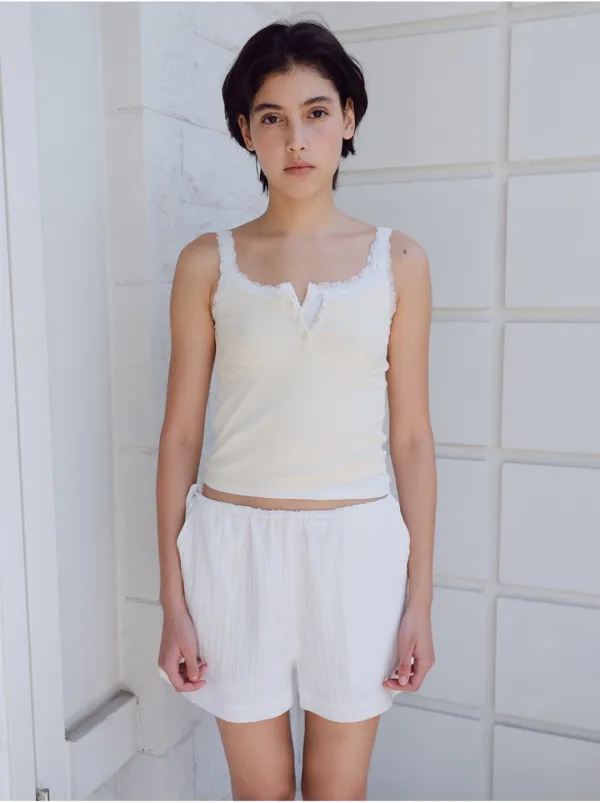 Lace square sleeveless_yellow