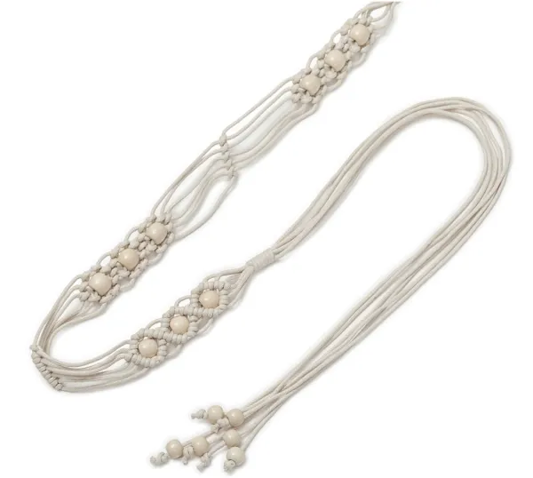 Bohemian string belt (Ivory)