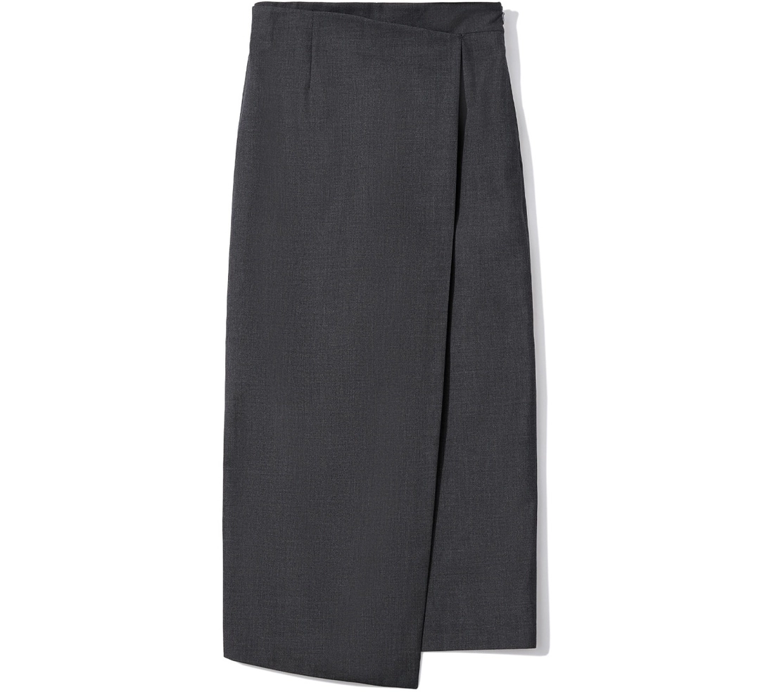 메종드이네스 (SET-UP) TAILORED WRAP MIDI SKIRT 상품 이미지 1