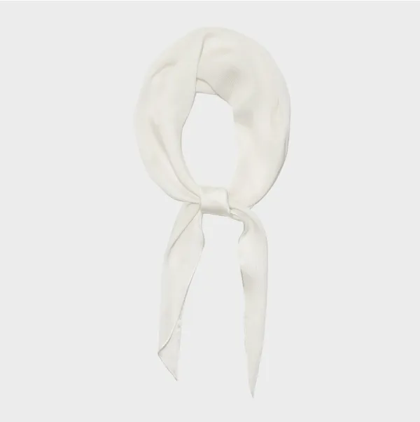 Silk Scarf 09 White