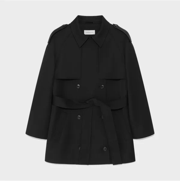 Lien Half Trench Coat Black