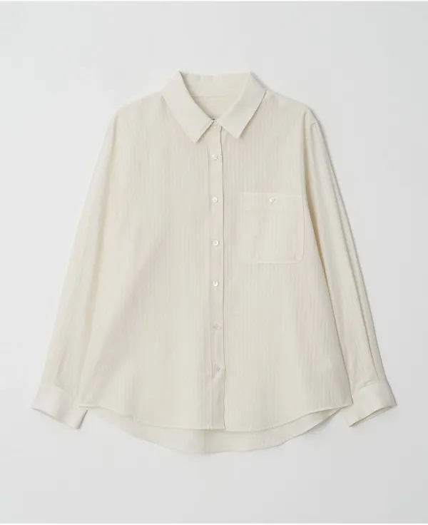 [1차] Soft Sheer Stripe Shirt_IVORY