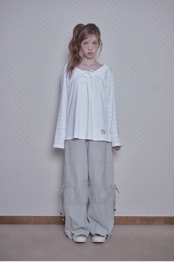 [6월 4일 출고] Draw-string long sleeves (Ivory)