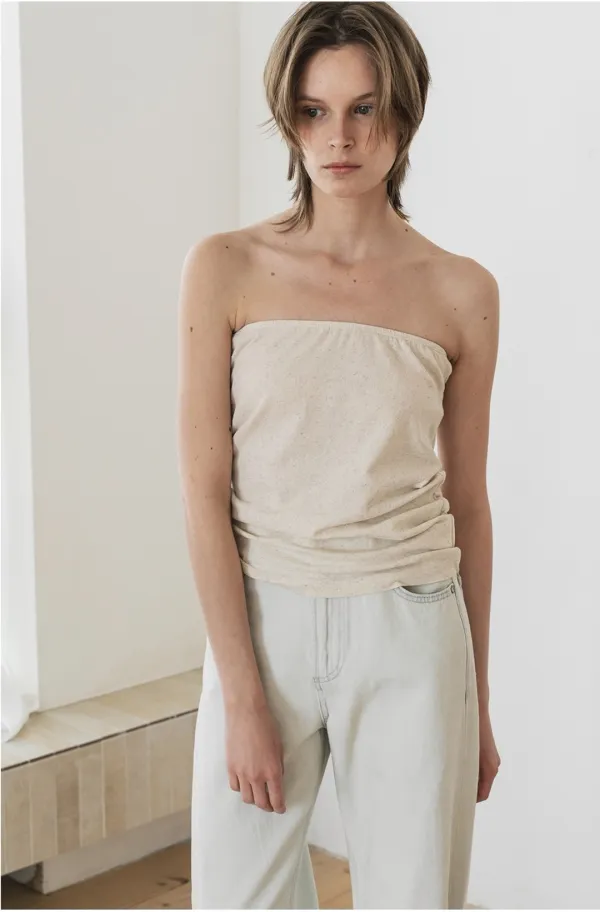 [26 Summer] Banding cotton Top - Ecru